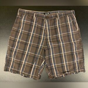 EUC APT 9 Brown Plaid Shorts  Size 40